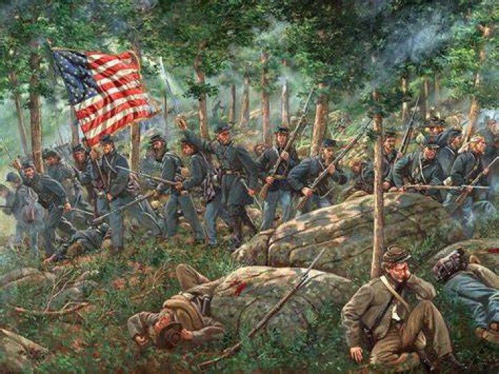 20th Maine Regiment Charging At Gettysburg