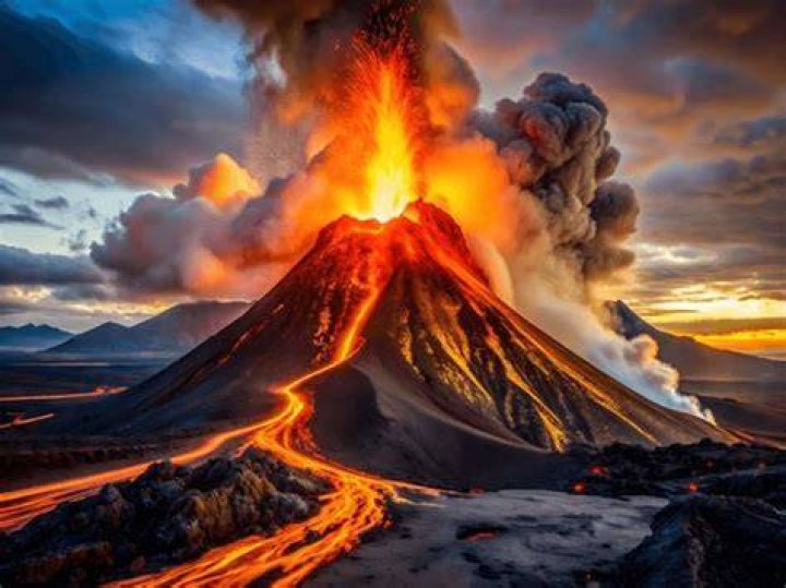 Active Volcano Erupts