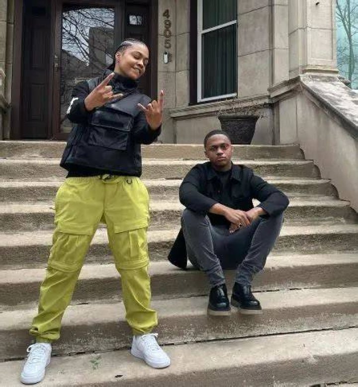 Ahmad Nicholas with his friend