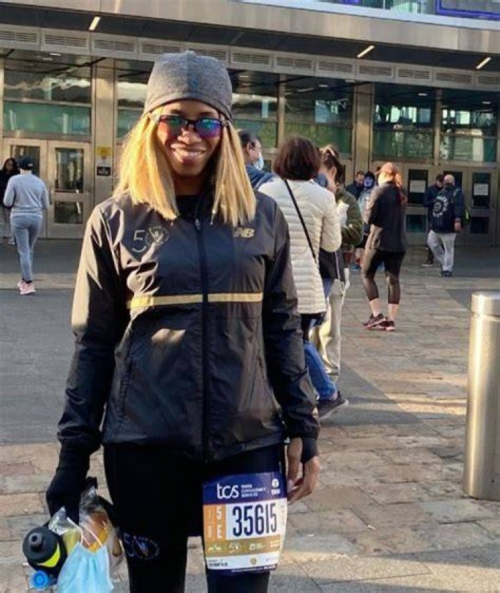 April Simpkins is a runner and participated in many marathons
