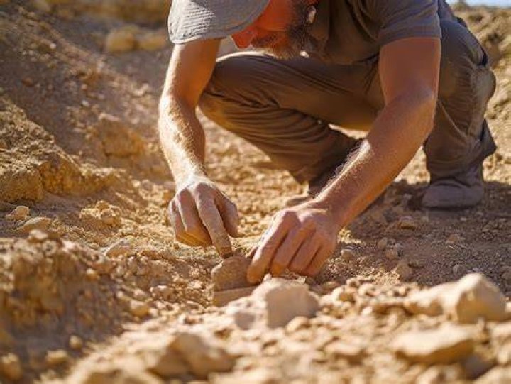 Archaeologist With Zapotec Artifact