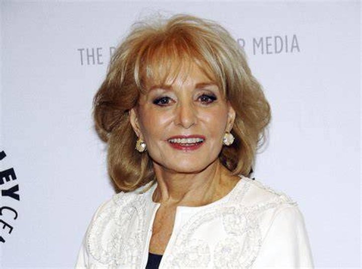 Barbara Walters At A News Desk