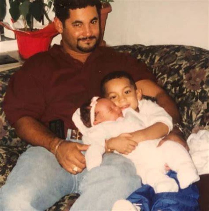 Brandon Curiel with his father and sister