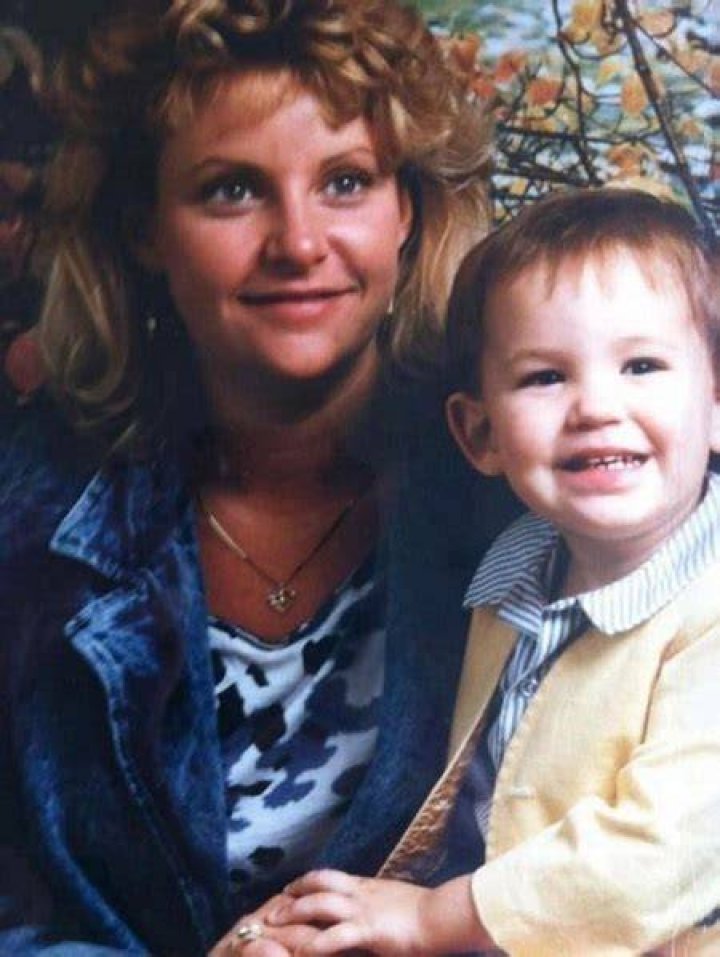 Bryan Ray with his mother