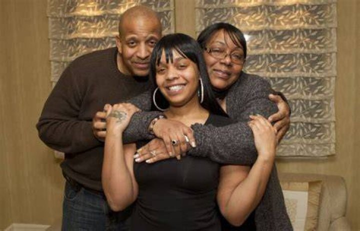 Carlina White Hugging Family