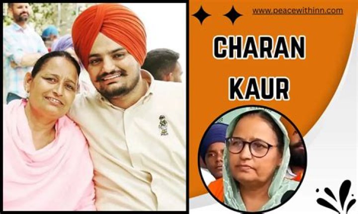 Charan Kaur with her son and husband