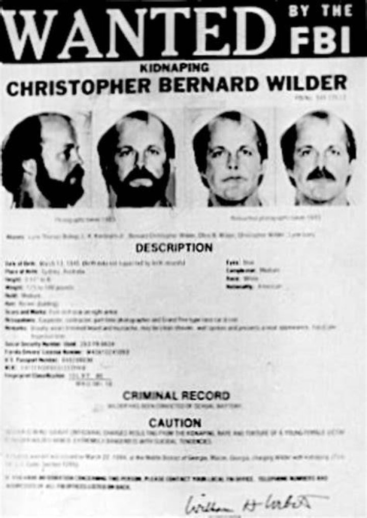 Christopher Wilder Wanted Poster