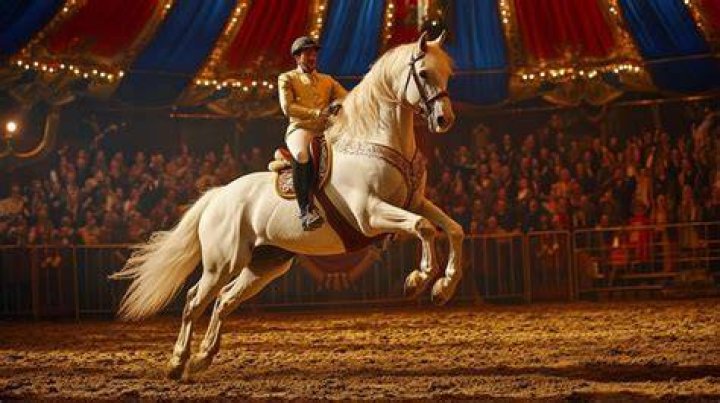 classic circus horse riders
