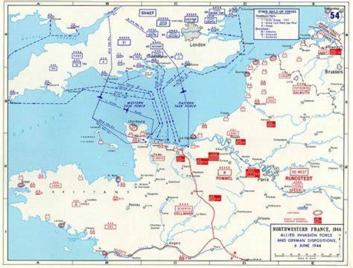 D-Day Landings Map