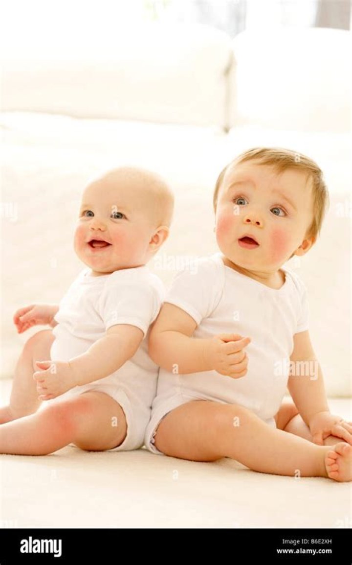 Girl Boy Babies Sitting