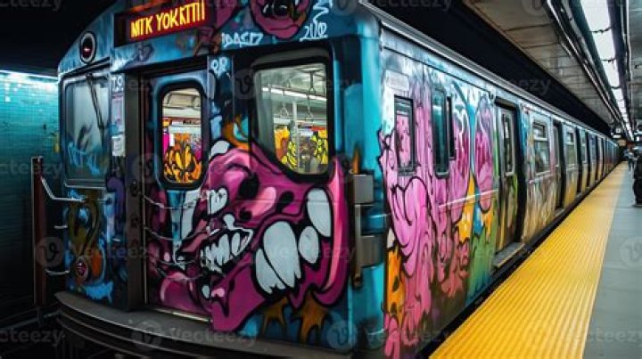 Graffiti In Subway Car