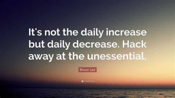 Hack Away At The Unessential