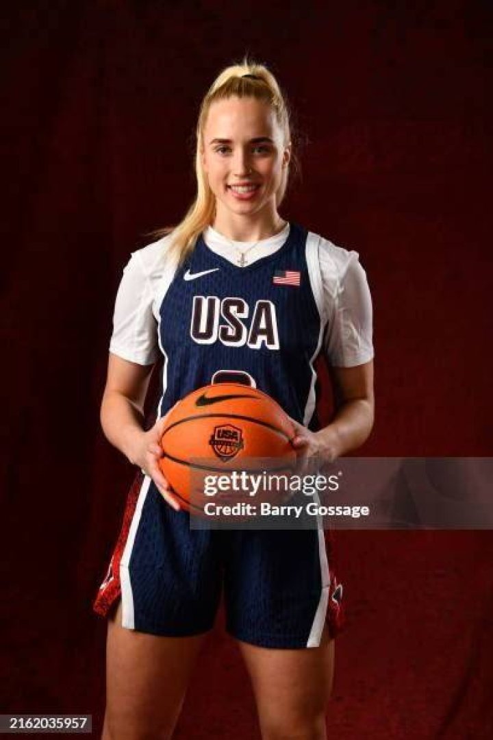 Hailey Van Lith with USA Basketball team