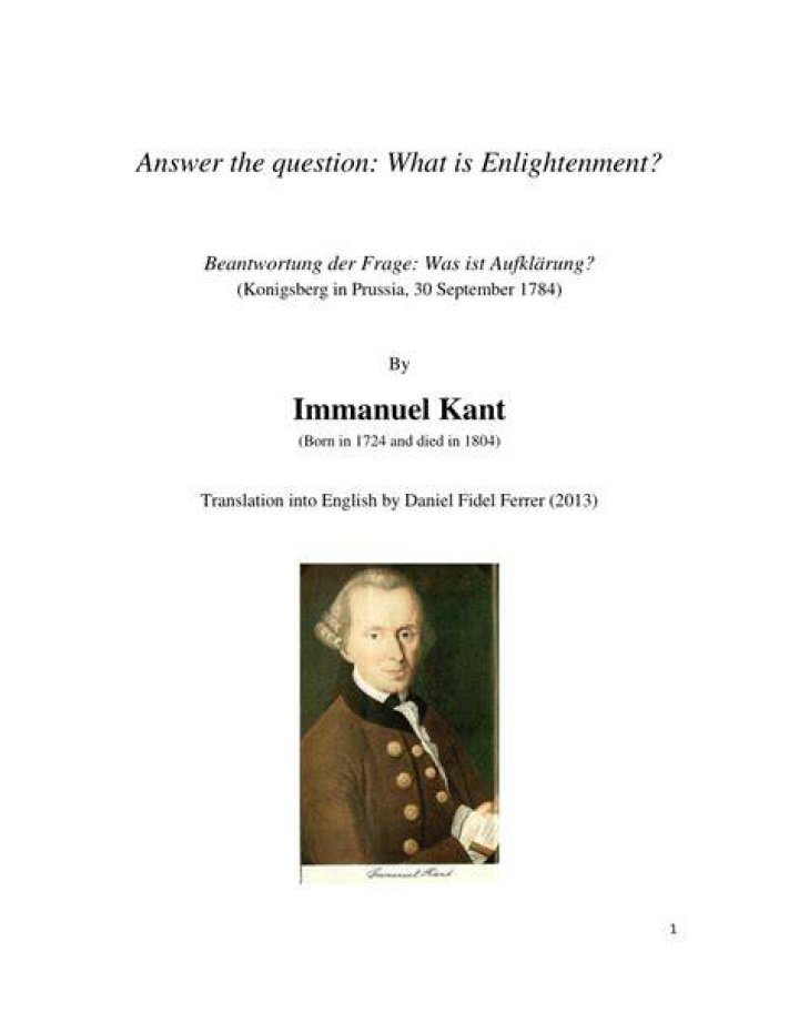 Immanuel Kant Question