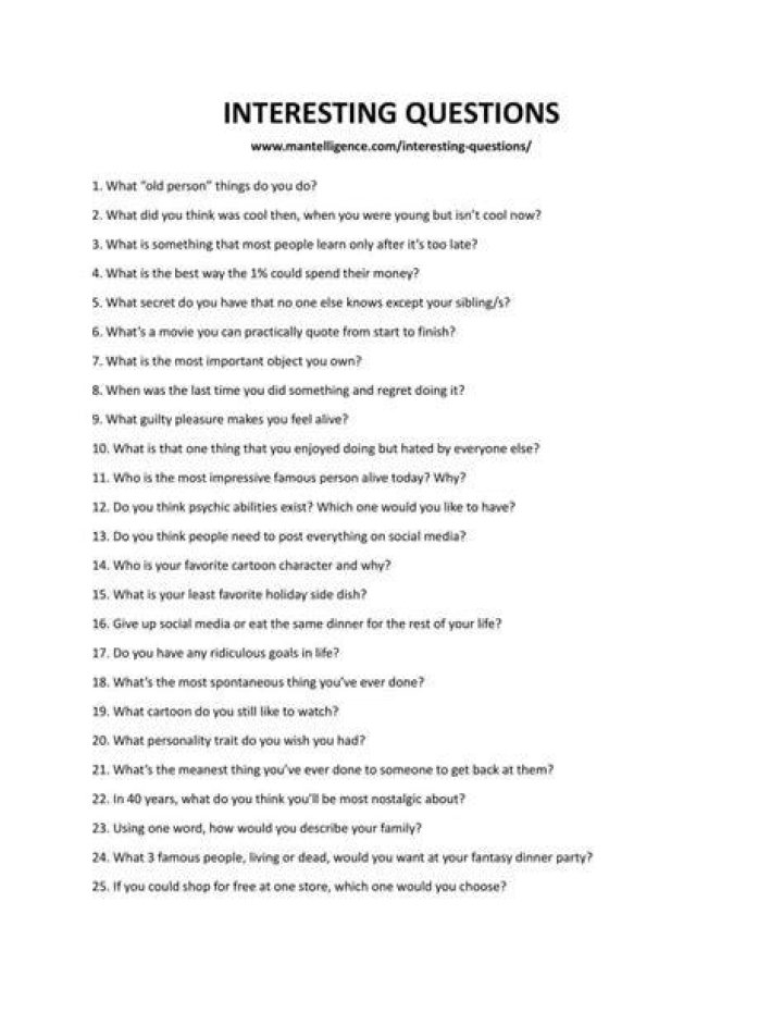 Interesting Questions
