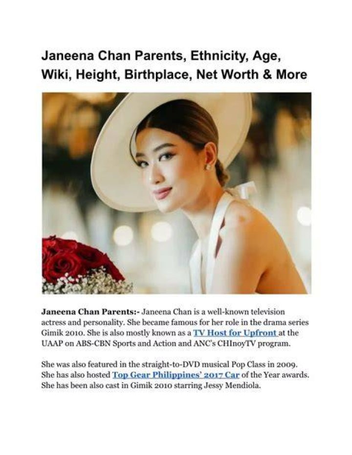 Janeena Chan wiki