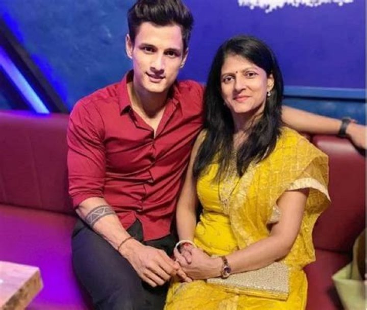 Jay Dudhane with his mother