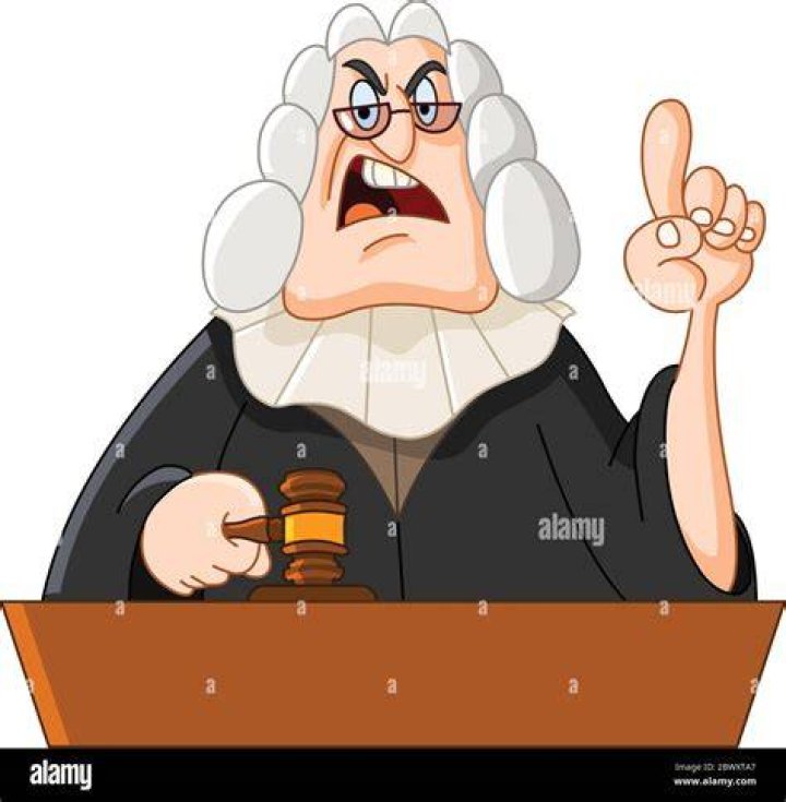 Judge Thumb Cartoon