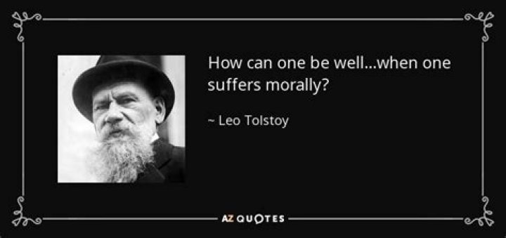 Leo Tolstoy On Suffering Morally