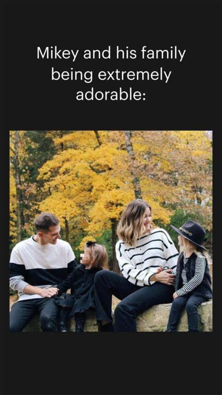 Mikey with his family