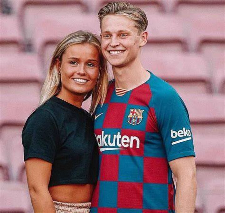 Mikky Kiemeney with her boyfriend Frenkie de Jong