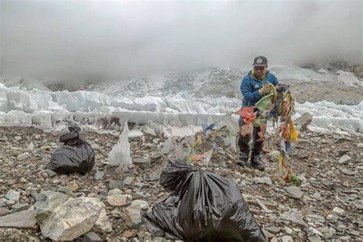 Mount Everest Cleanup Project Trash