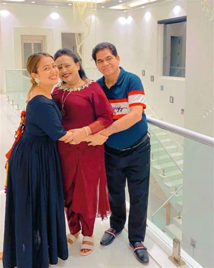 Neha Khan with her parents and brother while purchasing her first car