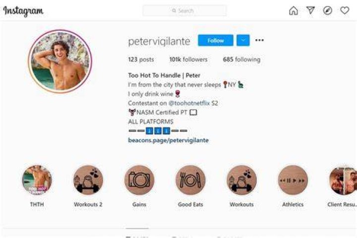Peter Vigilante has over 101k followers on his Instagram account