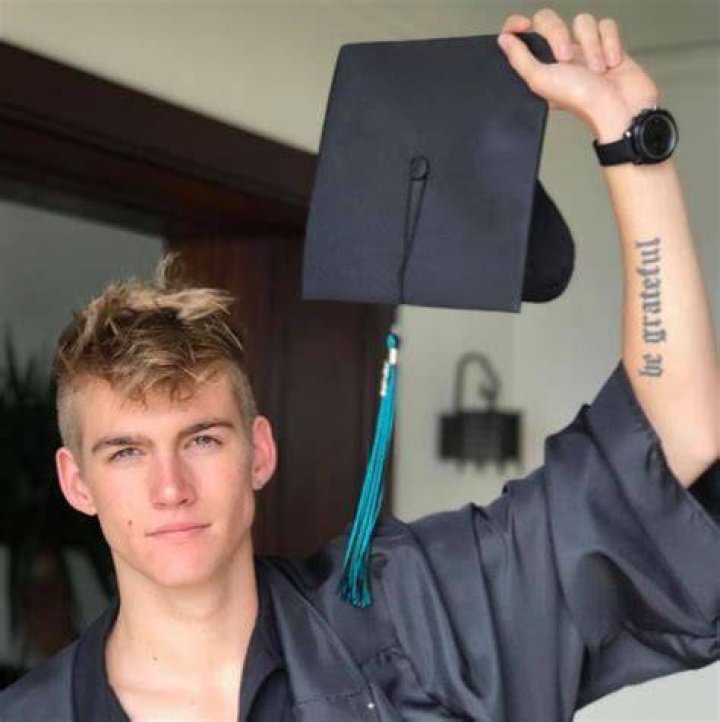 Presley Gerber completed his high school graduation in 2017