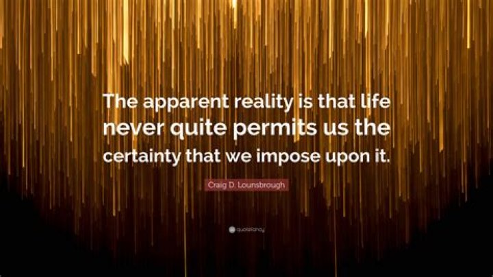 Reality Is Apparent