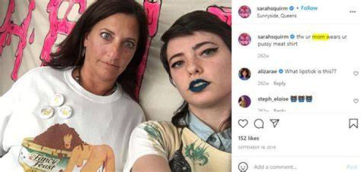Sarah Squirm with her mom