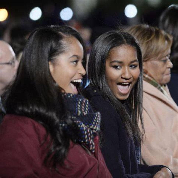 Sasha Obama with her friends