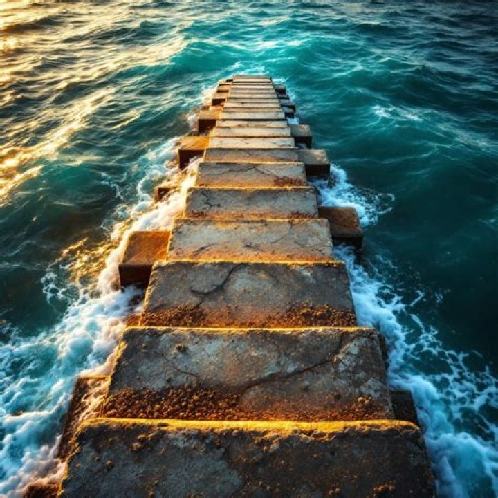 Stone Steps Into The Ocean