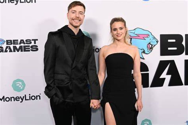 Thea Booysen with Mr Beast