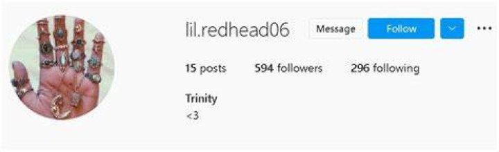 Trinity Backus Instagram account