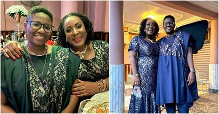 Uju with her mother Marie Anya and brother