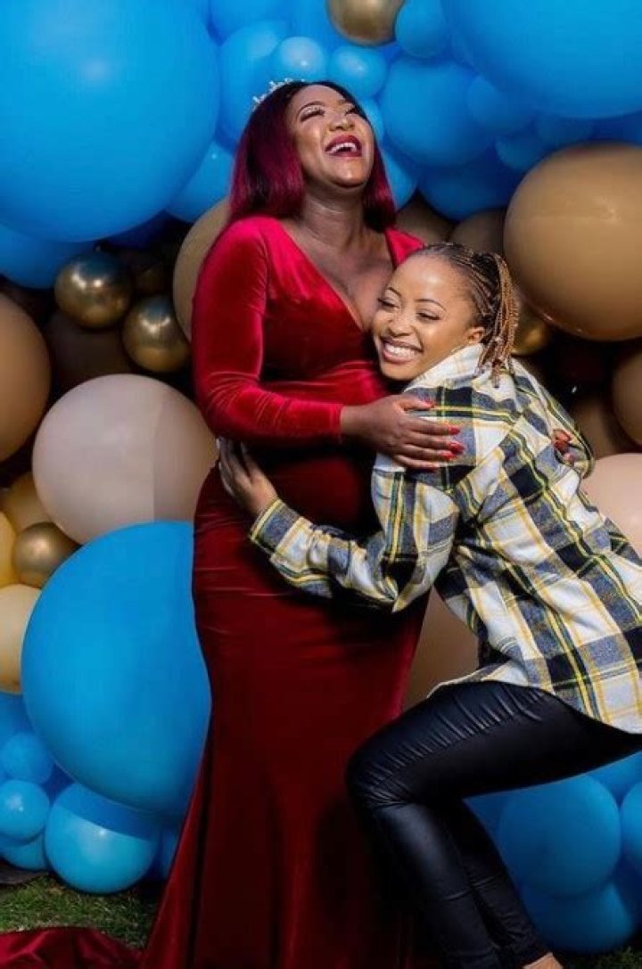 Uncle Waffles with her mother Sinaye Zwane