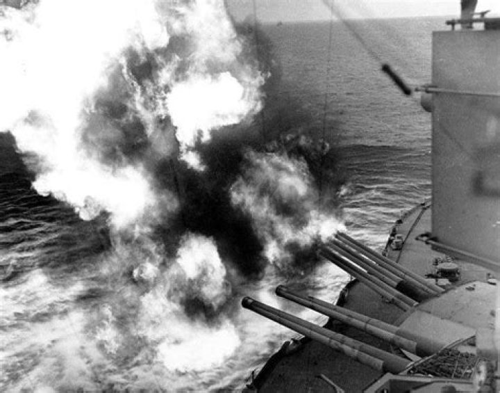 USS Nevada Firing On DDay