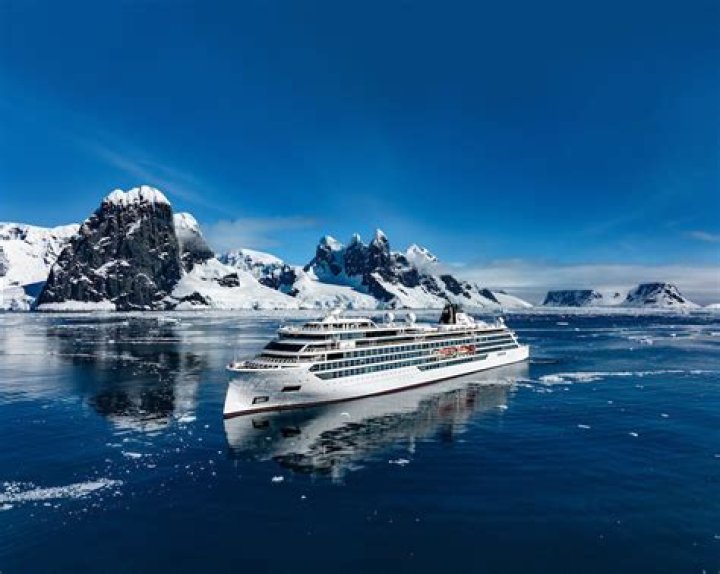 Viking Expedition Ship In Antarctica