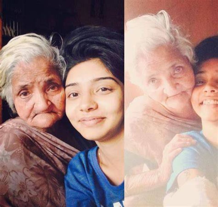 Vishwa Rathod with grandmother