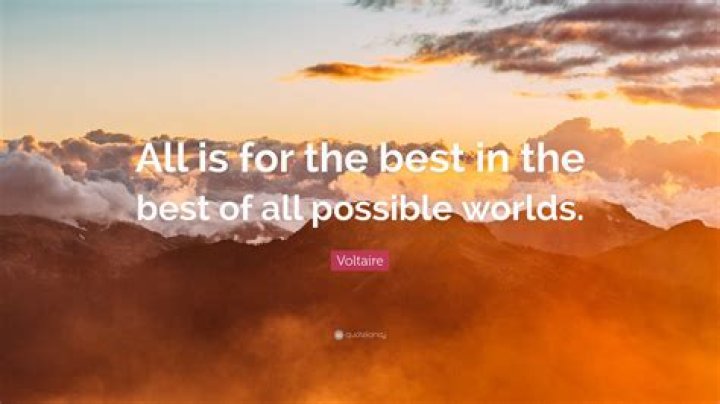 Voltaire On The Best Possible World