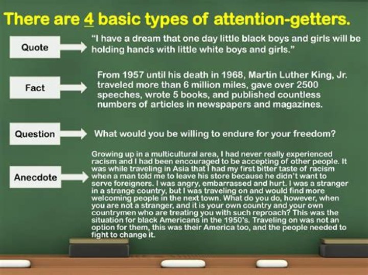 What are the 4 types of attention getters